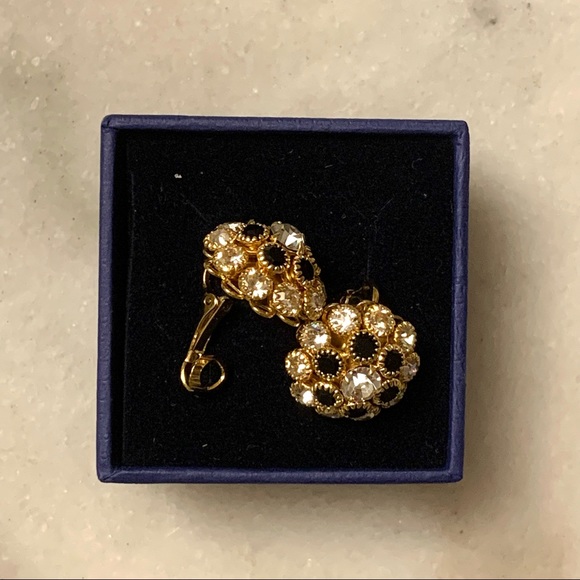 Vintage sparking clip on earrings - Picture 2 of 3